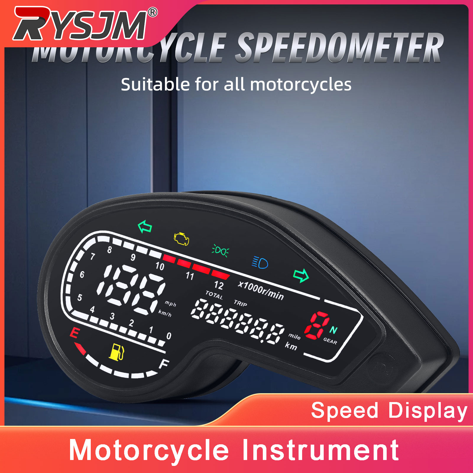 Motorcycle Gear Display - Для мотоцикла Honda XR150: цифровой LED-спидометр,
