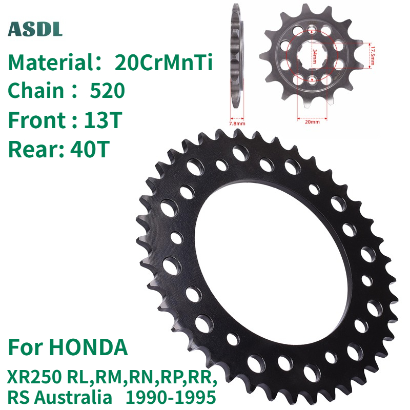 Motorcycle Gear Australia - Комплект передних и задних звездочек (520,