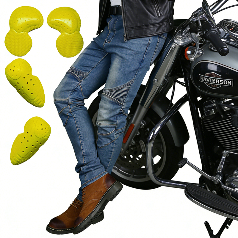 Motorcycle Wearing Gear - Мужские мотоциклетные джинсы синего цвета, брюки